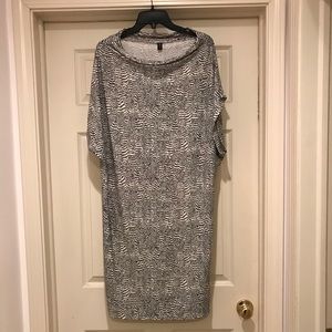 Norma Kamali Black & White Print Dress ~ Medium
